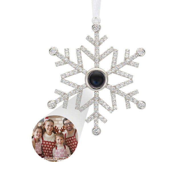 Snowflake Projection Hanging Ornaments Customised Photo Christmas Ornaments Personalised Gifts For Family/Friends-Jessemade AU