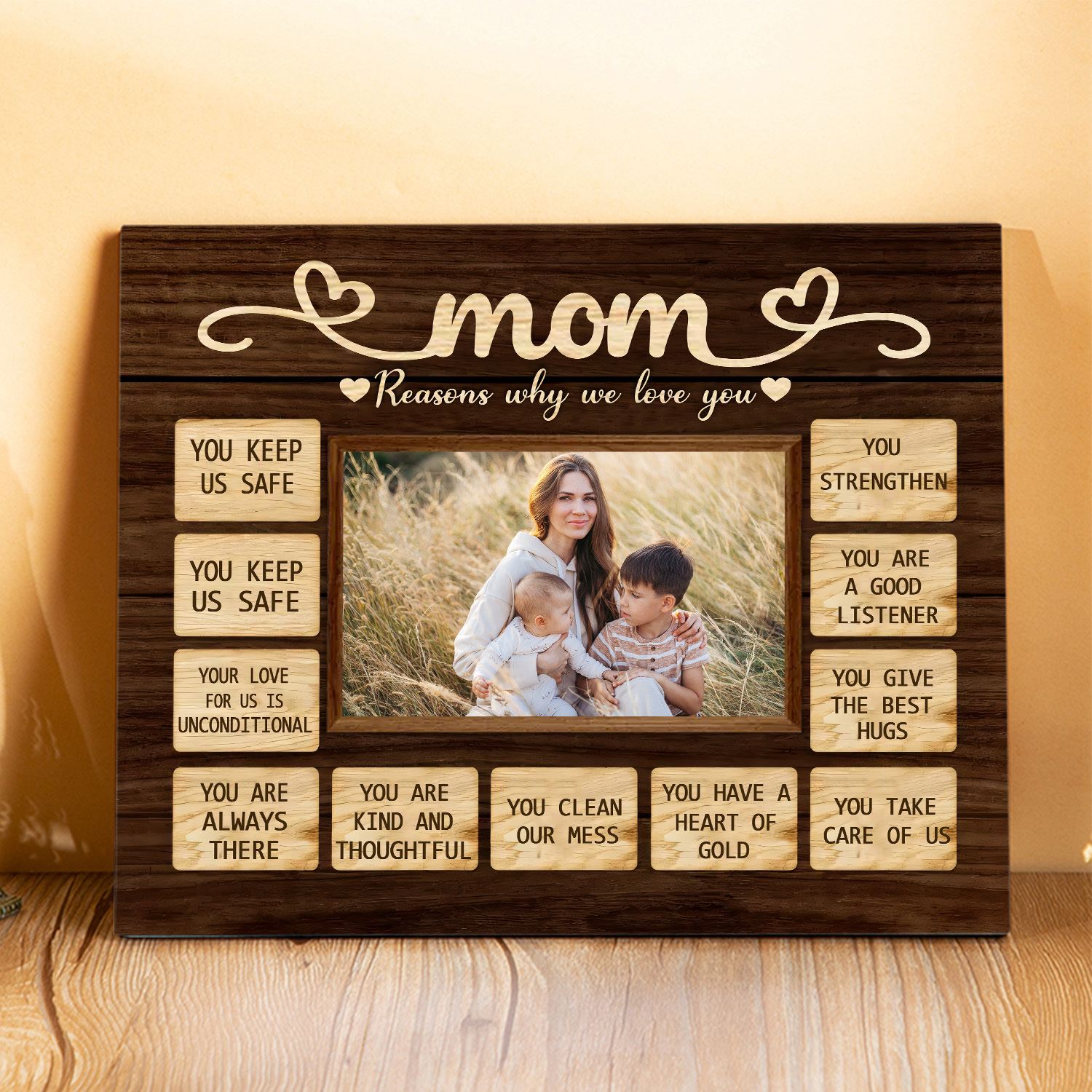 Personalised Photo Wooden Plaque Home Decoration Gifts for Mom/Mum - Reasons Why We Love You-Jessemade AU