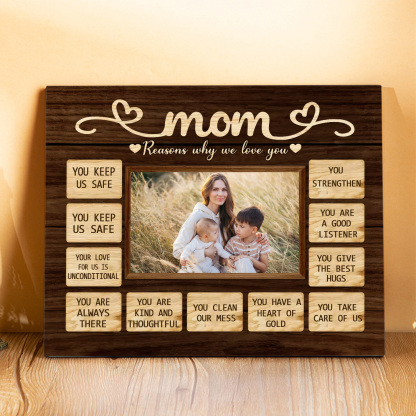 Personalised Photo Wooden Plaque Home Decoration Gifts for Mom/Mum - Reasons Why We Love You-Jessemade AU