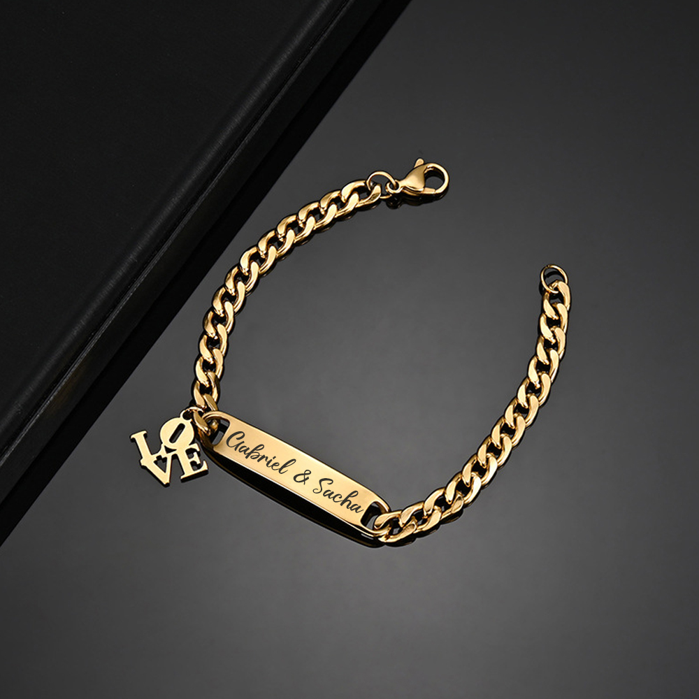Letter Love Bracelet Personalised 1 Name Bracelet Customised Baby Gift-Jessemade AU