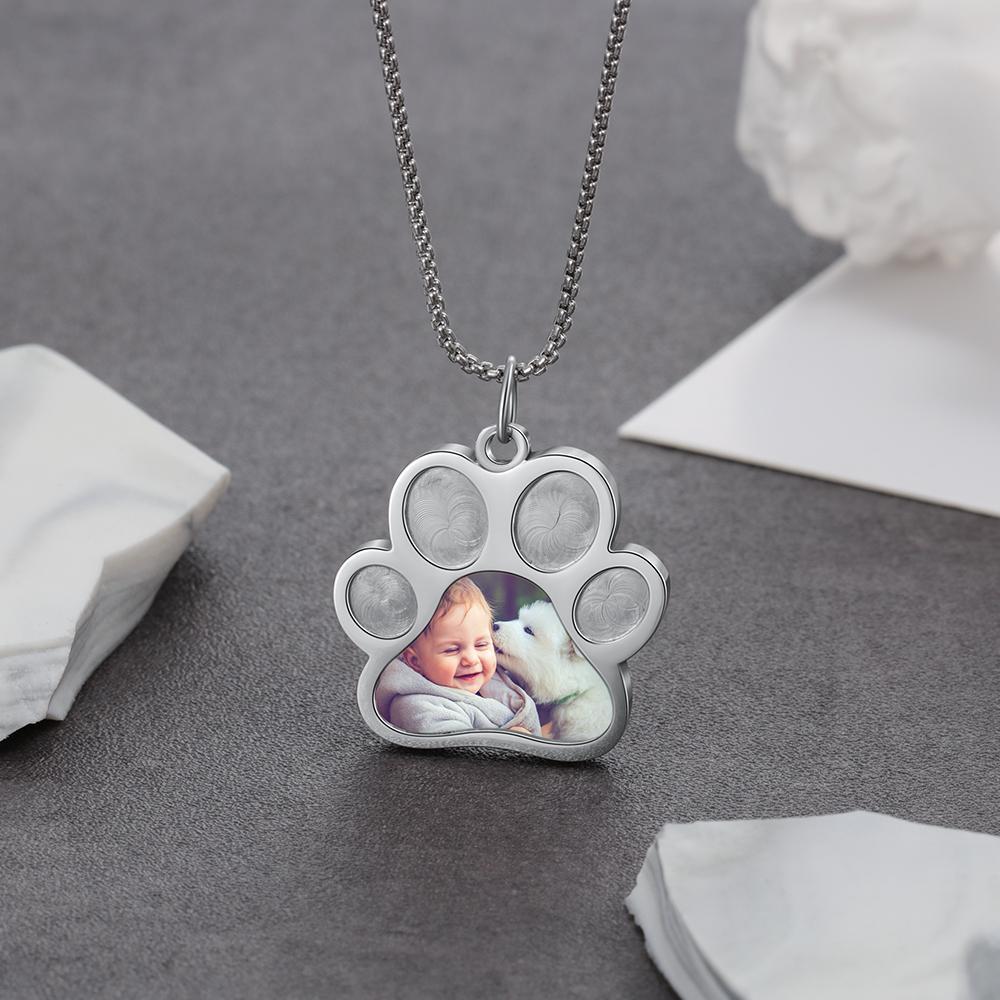 Personalised Paw Necklace Custom Photo Necklace Gifts For Her-Jessemade AU