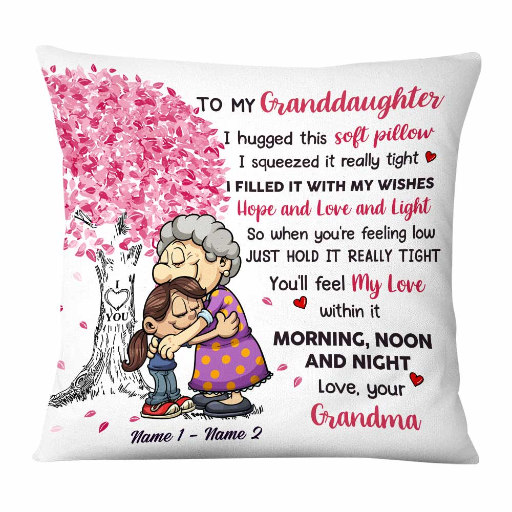 Grandma to Granddaughter, I filled it with my wishes hope and love and light Short Plush Pillow Case-Jessemade AU