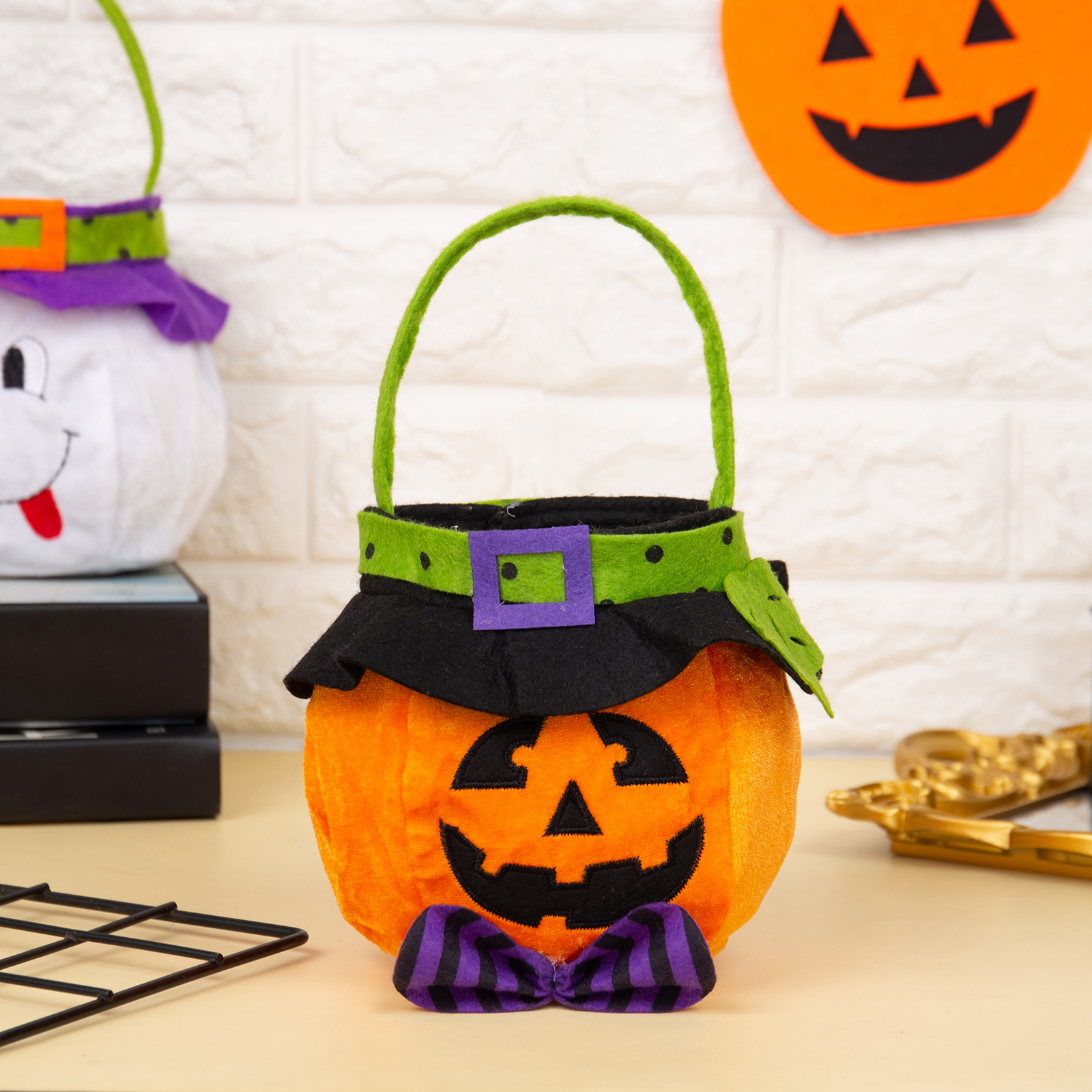Personalised Halloween Tote Bags with Name Halloween Trick or Treat Candy Bags for Kids-Jessemade AU