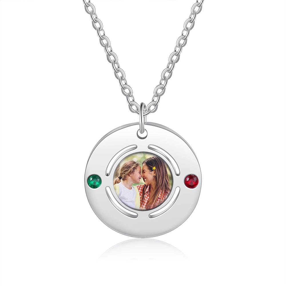 Personalised Birthstone Necklace Custom Photo Necklace Gifts For Her-Jessemade AU