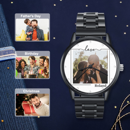 Personalised Photo Watch Custom 1 Photos Mechanical Watch Gifts for Him-Jessemade AU
