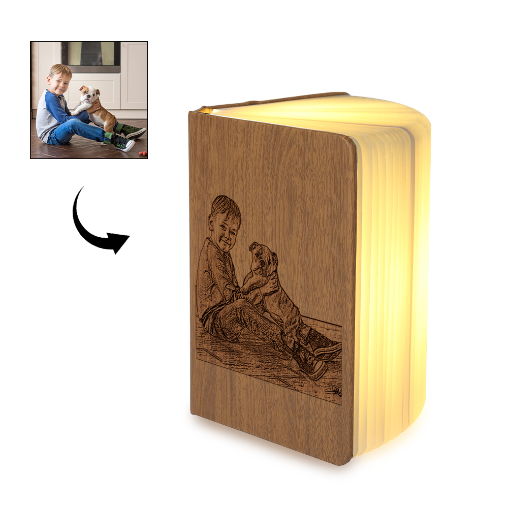 PU Folding Magnetic Glowing LED Book Lamp-Jessemade AU