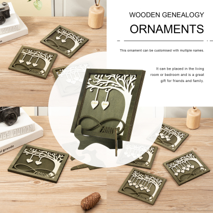 Custom Family Tree Sign with 2 Names Wooden Keepsake Gifts-Jessemade AU