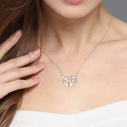 Monogram  Name Necklace for Women Jewelry-Jessemade AU