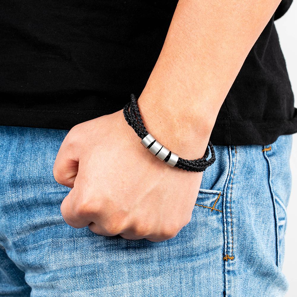 Adjustable Men's Bracelets 4 Beads Gift for Dad-Jessemade AU