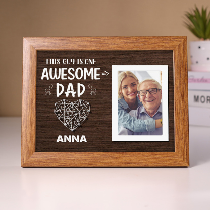 Personalised Father Photo Frames With Light Custom Photos Home Decor Gifts-Jessemade AU