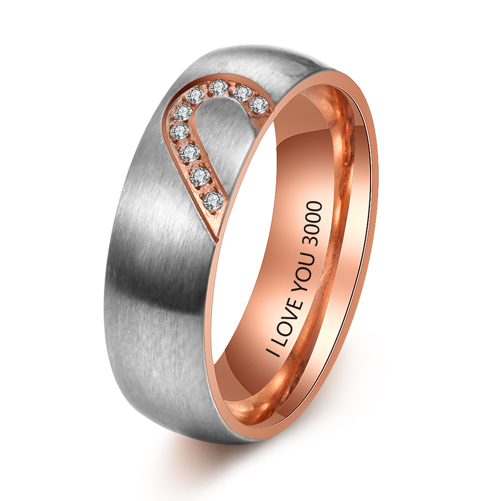Engagement Ring Promise Ring Couple Matching Ring Love Style Gifts for Him Her