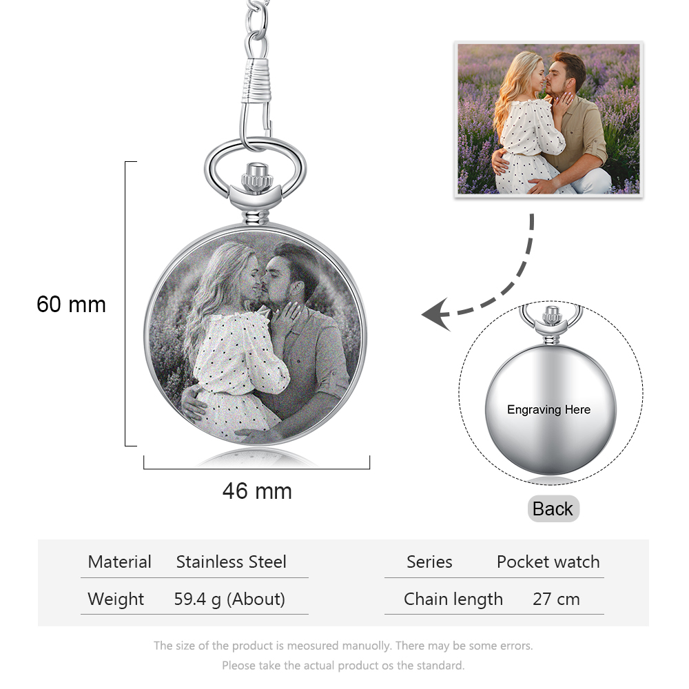 Personalised Pocket Watch Custom Photo Gifts For Father-Jessemade AU