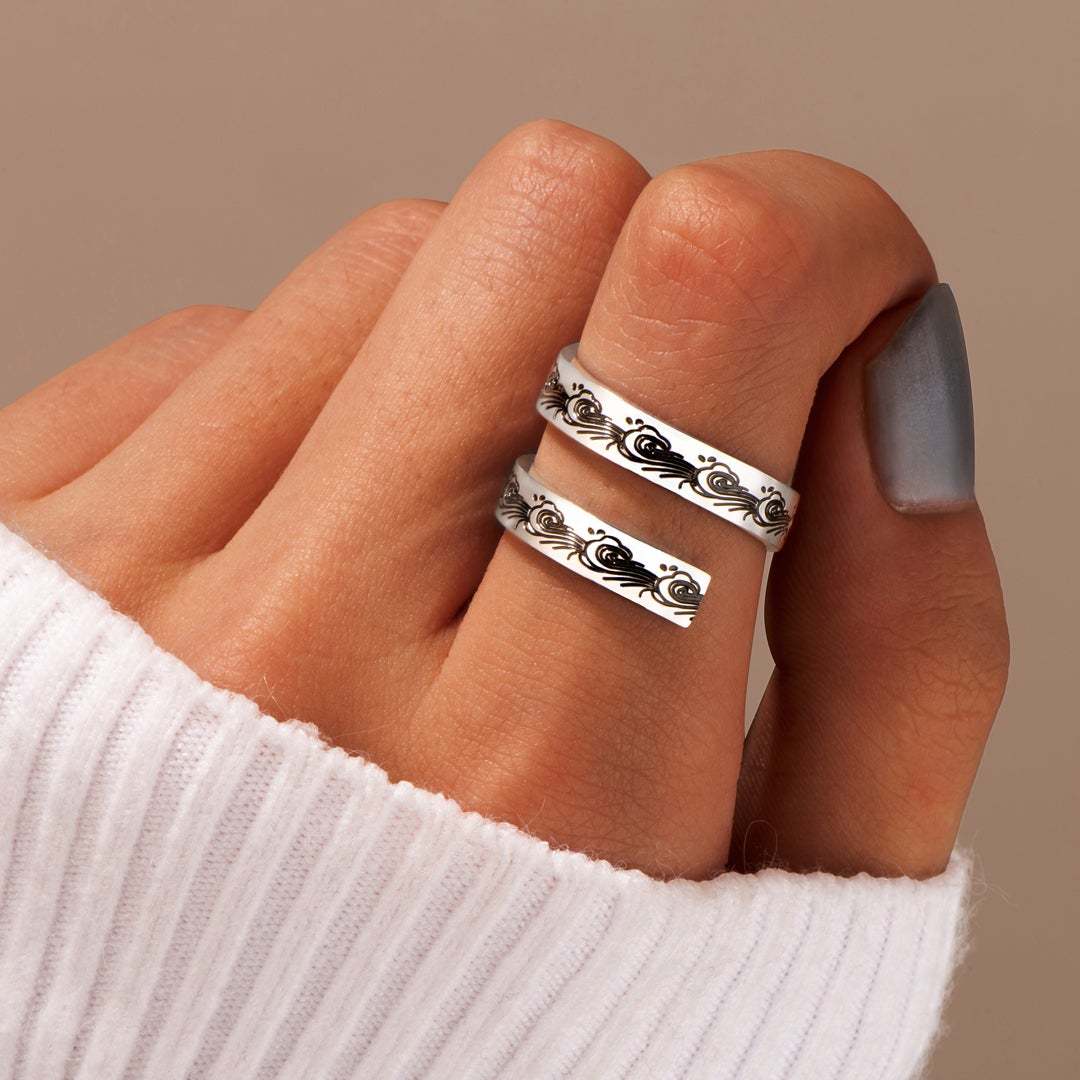 Keep Going, One Day You Will Reach Your Destination, Spiral Ring Adjustable Ring Gifts For Her-Jessemade AU