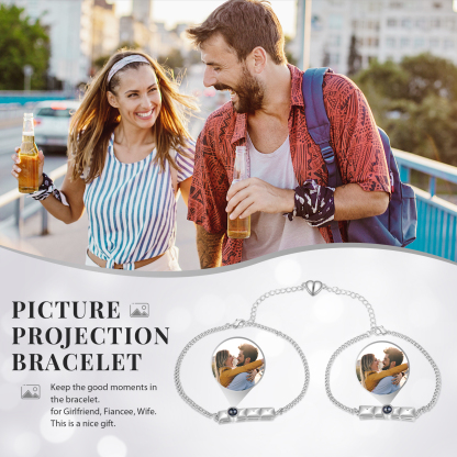 Personalised Magnetic Projection Bracelet Custom Photo Couple Bracelet Creative Gift for Her-Jessemade AU