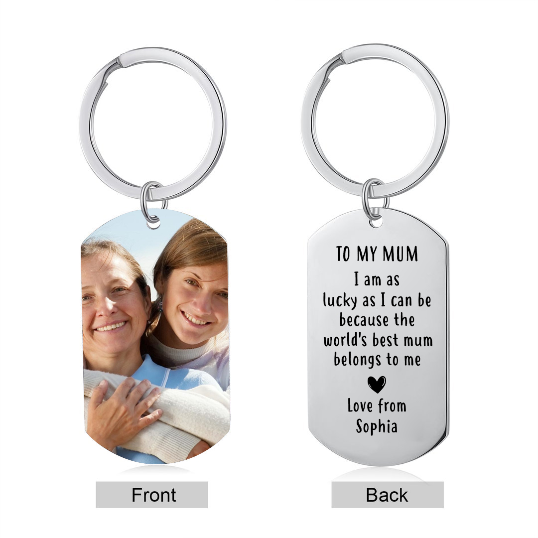 Personalised Photo Keychain Gifts for Mum - I Am As Lucky As I Can Be-Jessemade AU