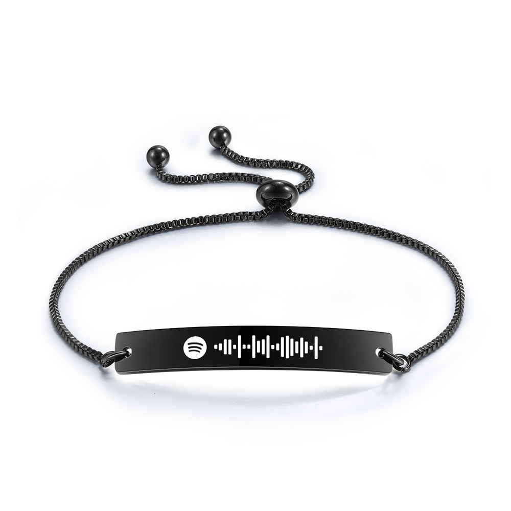 Personalised Spotify Code Music Bracelet-Four Colour-Black,Silver,Gold,Rose Gold-Jessemade AU
