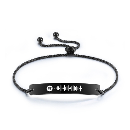 Personalised Spotify Code Music Bracelet-Four Colour-Black,Silver,Gold,Rose Gold-Jessemade AU