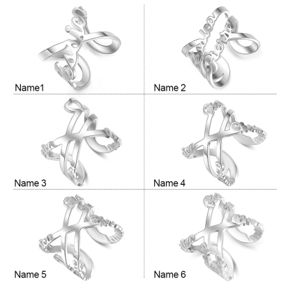 Personalised Ring Custom 4 Names Ring Best Gift For Women-Jessemade AU