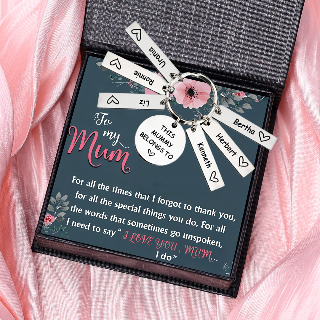 6 Names - Personalised Name Keychain Stainless Steel Keychain Special Gift for Mummy/Dad-Jessemade AU