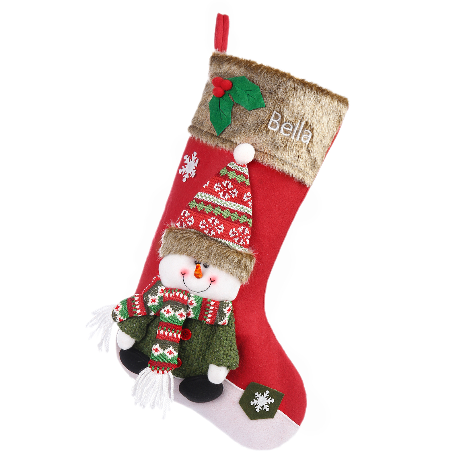 Personalised Christmas Stockings Ornaments Custom 1 Name Christmas Socks Gifts for Family Friends-Jessemade AU