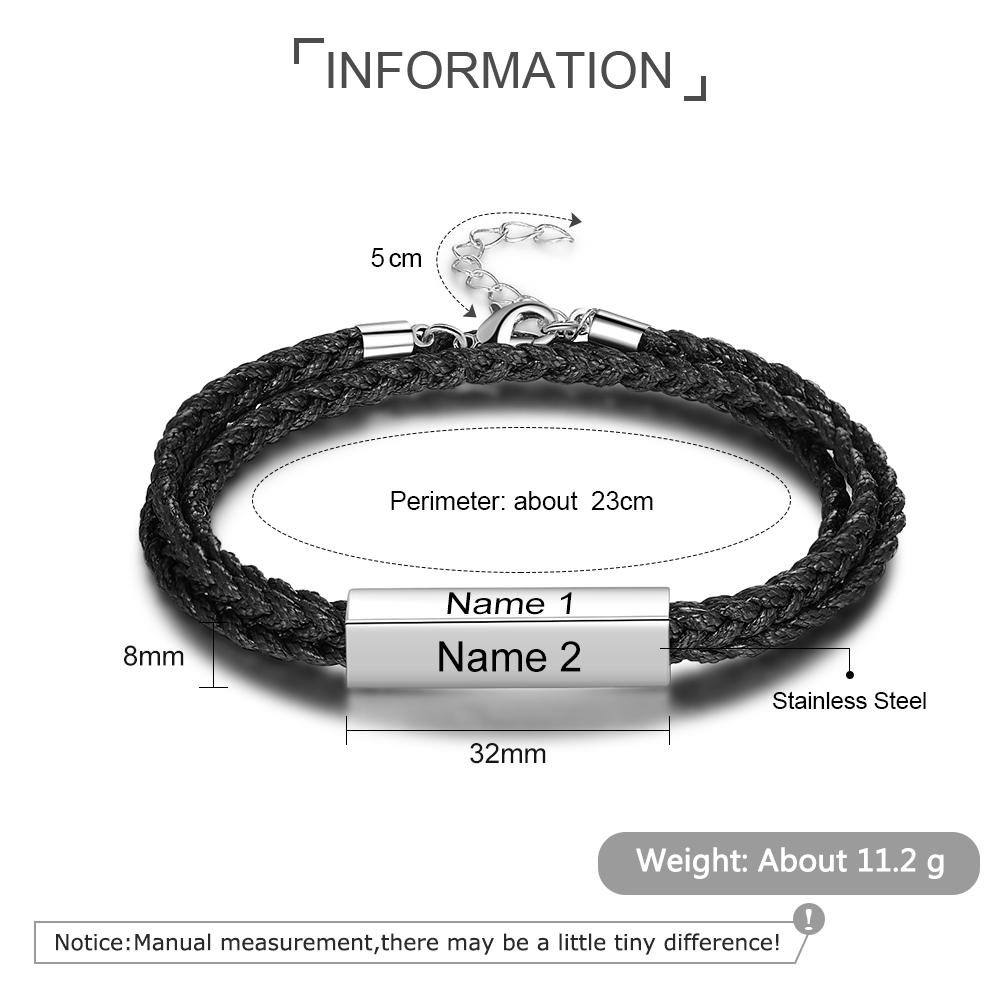 Personalised  Men's Bracelets For Him Best Gift For Him-Jessemade AU