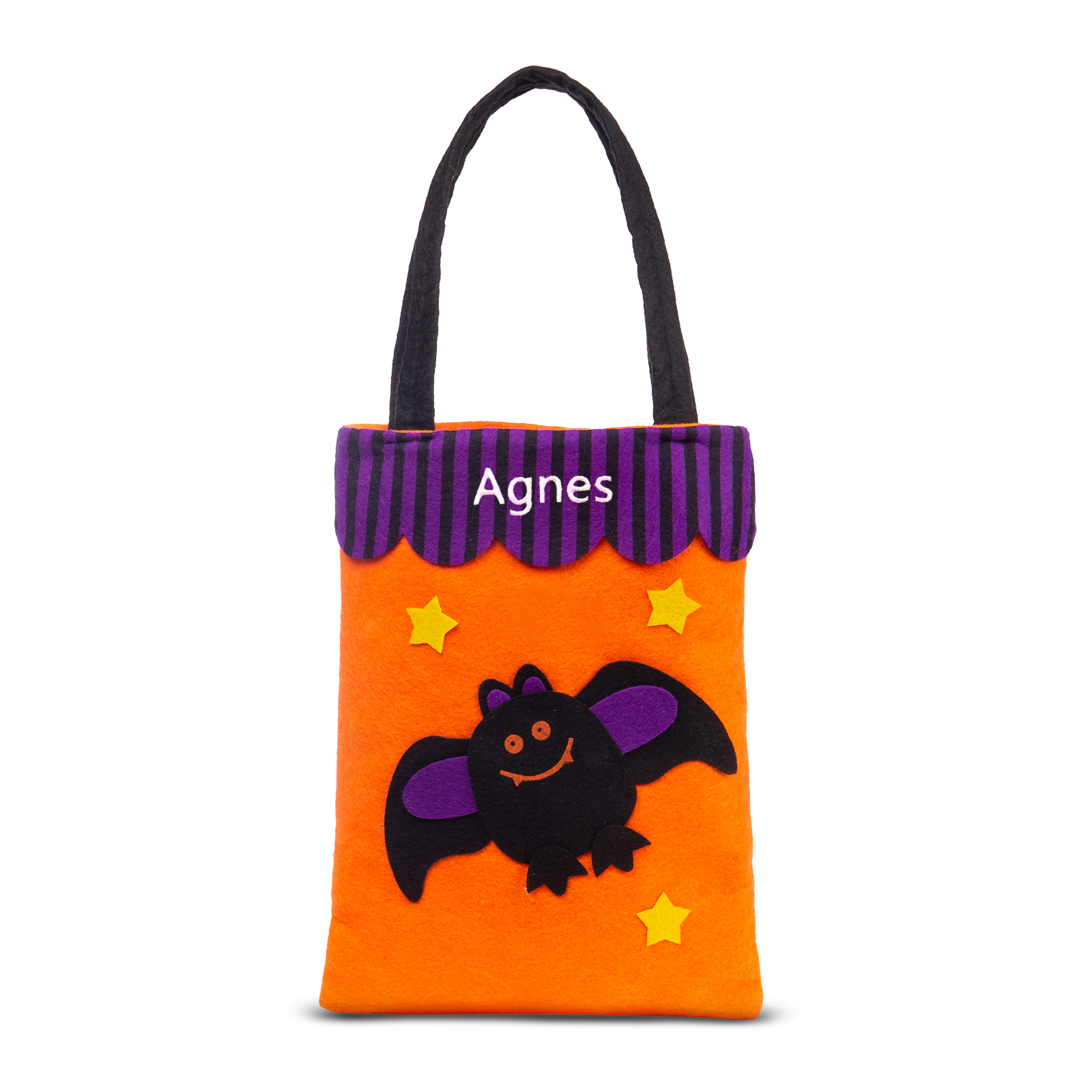 Personalised Halloween Tote Bags Custom 1 Name Tote Bag Halloween Candy Bag for Kids-Jessemade AU