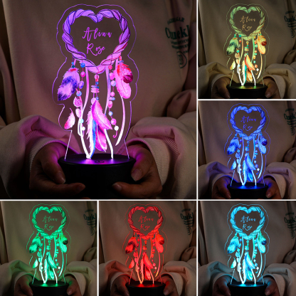 Personalised Dream Catcher Night Light Custom Name Gifts-Jessemade AU