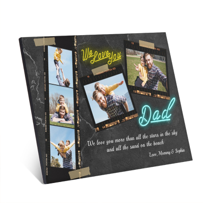 Personalised Photo Frame Wood Signs Keepsake Custom 5 Photos Father's Day Gifts-Jessemade AU