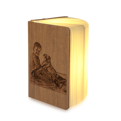 PU Folding Magnetic Glowing LED Book Lamp-Jessemade AU