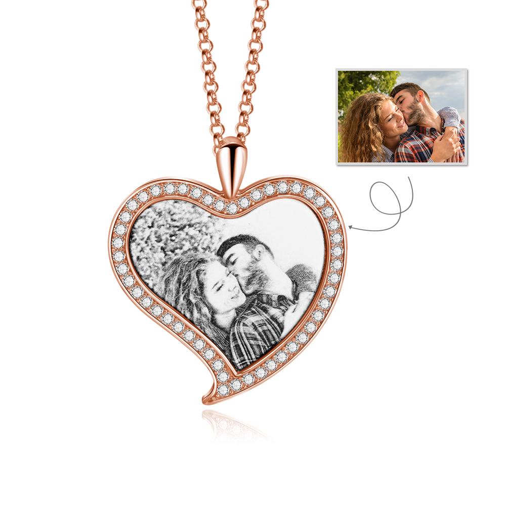 Personalised Heart Necklace Custom Photo Necklace Gifts For Her-Jessemade AU