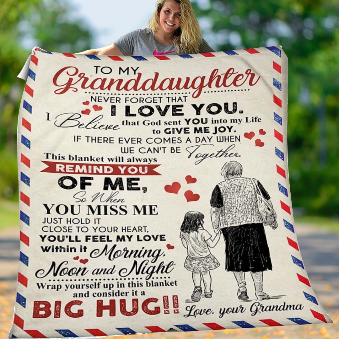Grandma To Granddaughter, Never Forget That I Love You, Flannel Blanket-Jessemade AU