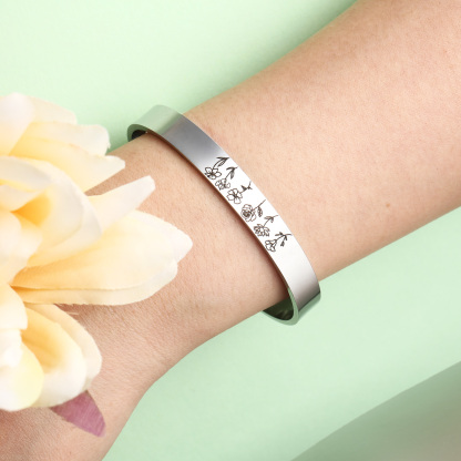 Personalised 6 Birth Flowers Women's Bracelet-Jessemade AU