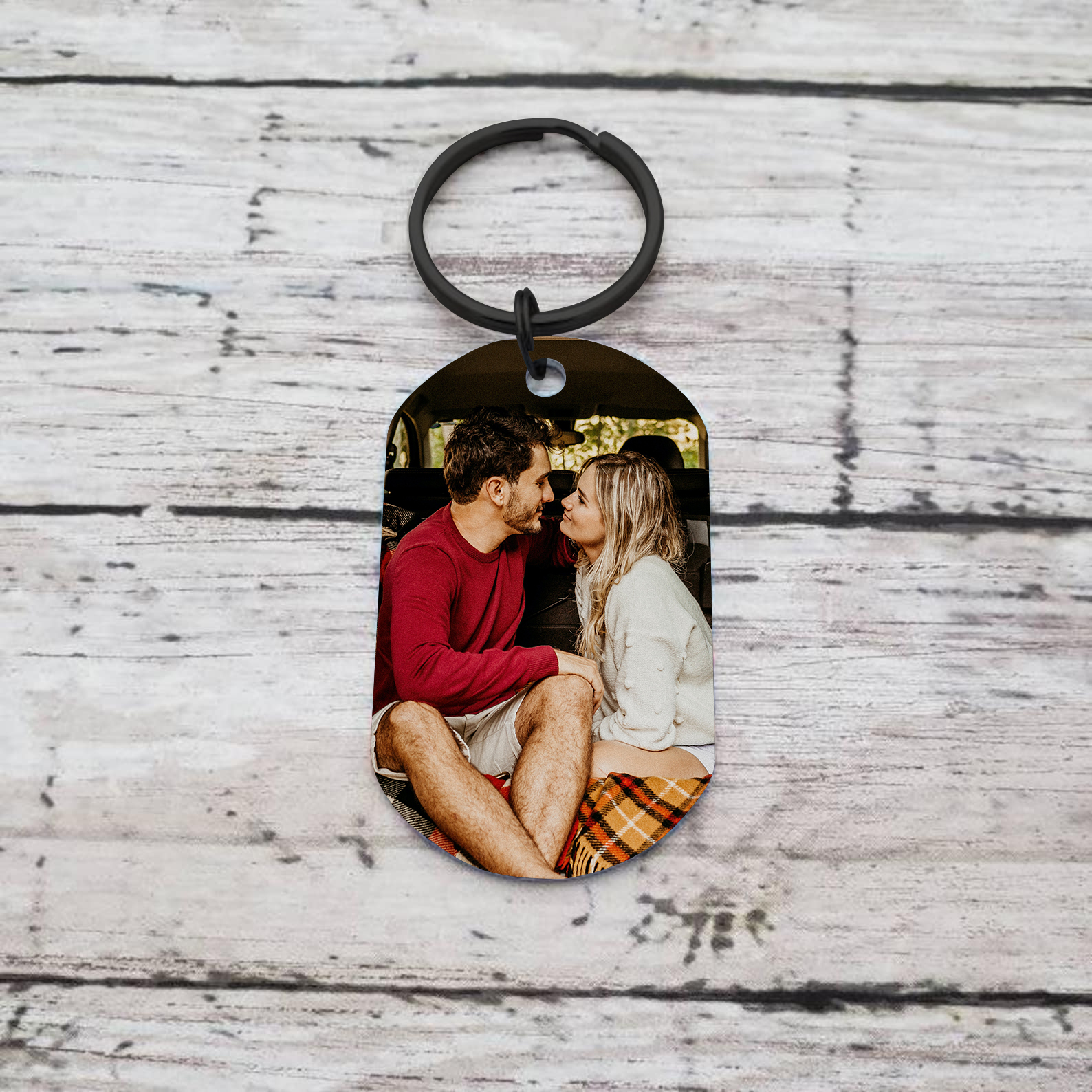 To My Man/Woman Custom Photo Keyring Couple Keychain Stainless Steel Keychain Valentine's Day Gift for Couples-Jessemade AU