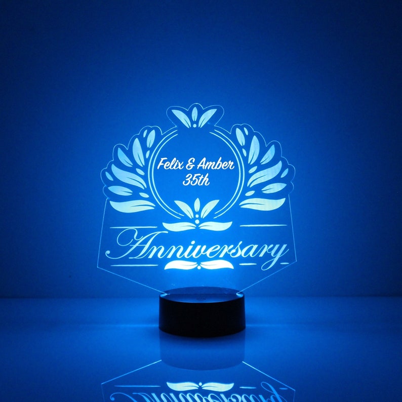 Personalised 7 Colours Changing Night Light Custom Name LED Lamp Gifts For Couple-Jessemade AU
