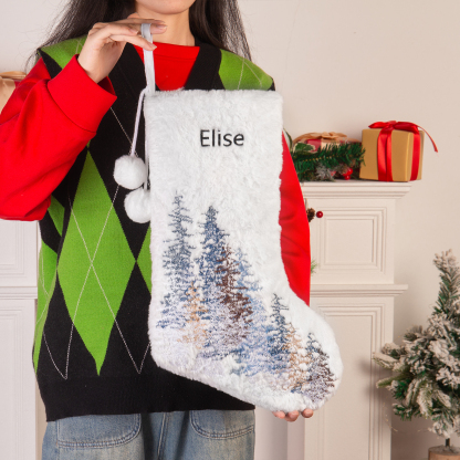 Customised 1 Name Christmas Stocking Ornament Fireplace Decorations Personalised Christmas Gift For Family Friends-Jessemade AU