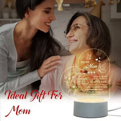 To My Mom- Flower Heart Night Light LED Lamp Bedroom Decoration For Mother-Jessemade AU