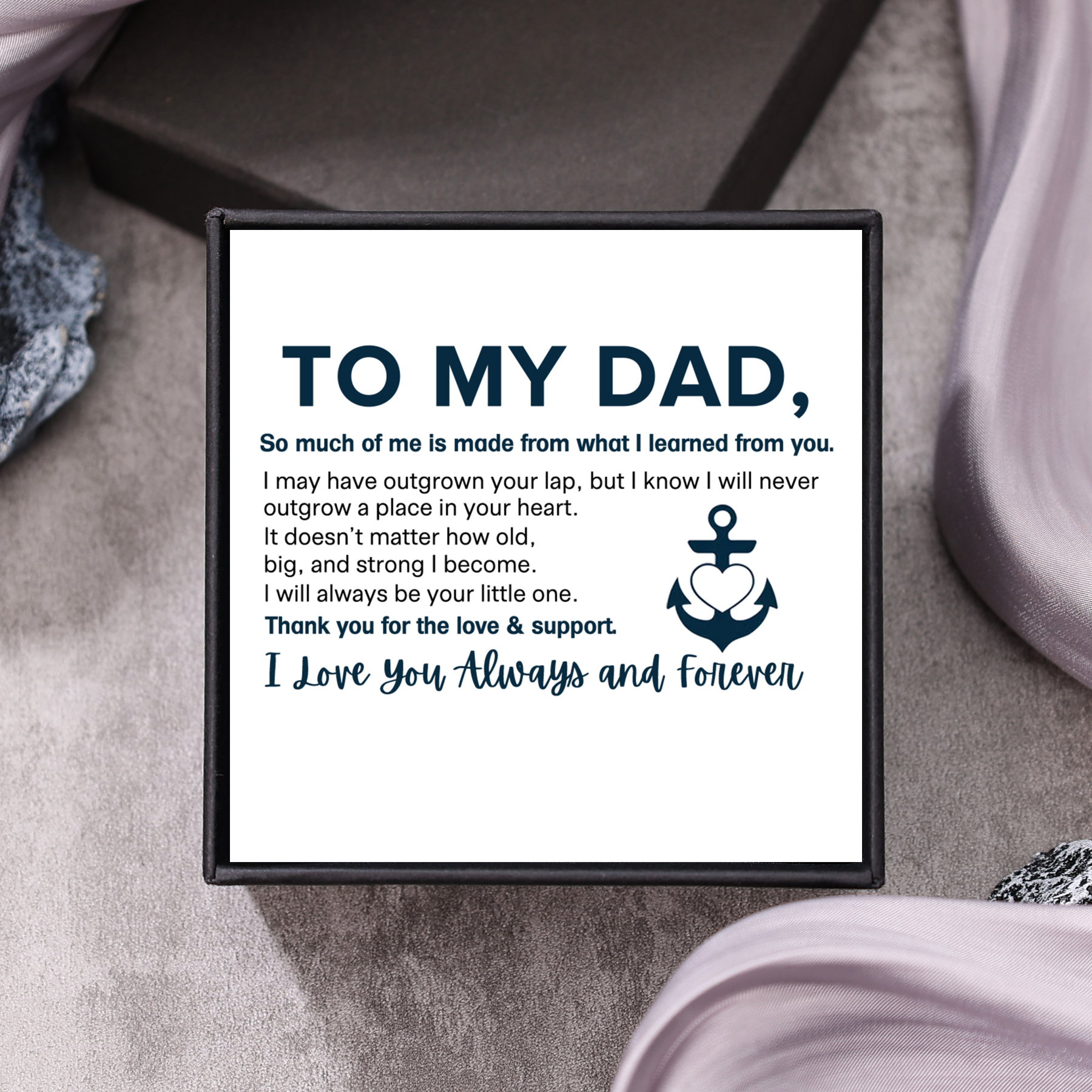 To My Dad Personalised Name Love Knot Bracelet "Love You Forever" Nautical Bracelet for Son-Jessemade AU