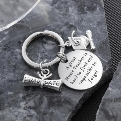 Graduation Keychain Personalised with Engraving Charms-Jessemade AU