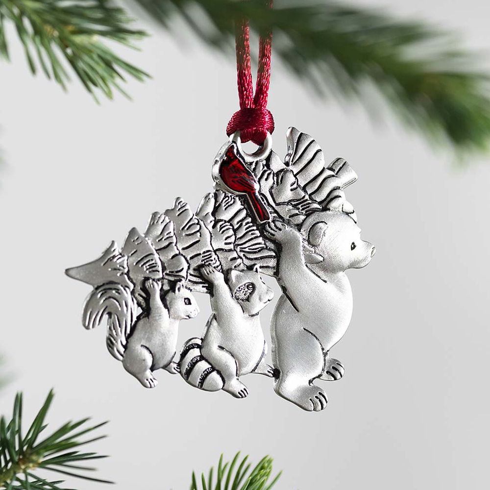 Solid Pewter Christmas Tree Ornament Gifts for Family-Jessemade AU