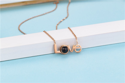 Personalised LOVE Projection Necklace Custom Photo Necklace Creative Gift for Her-Jessemade AU