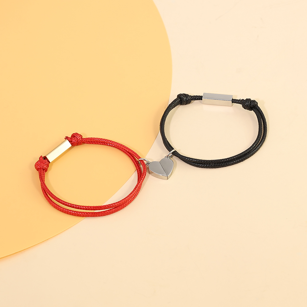 Personalised Matching Braided Couple Bracelets Custom Names Magnetic Bracelets Valentine's Day Gifts for Couple-Jessemade AU