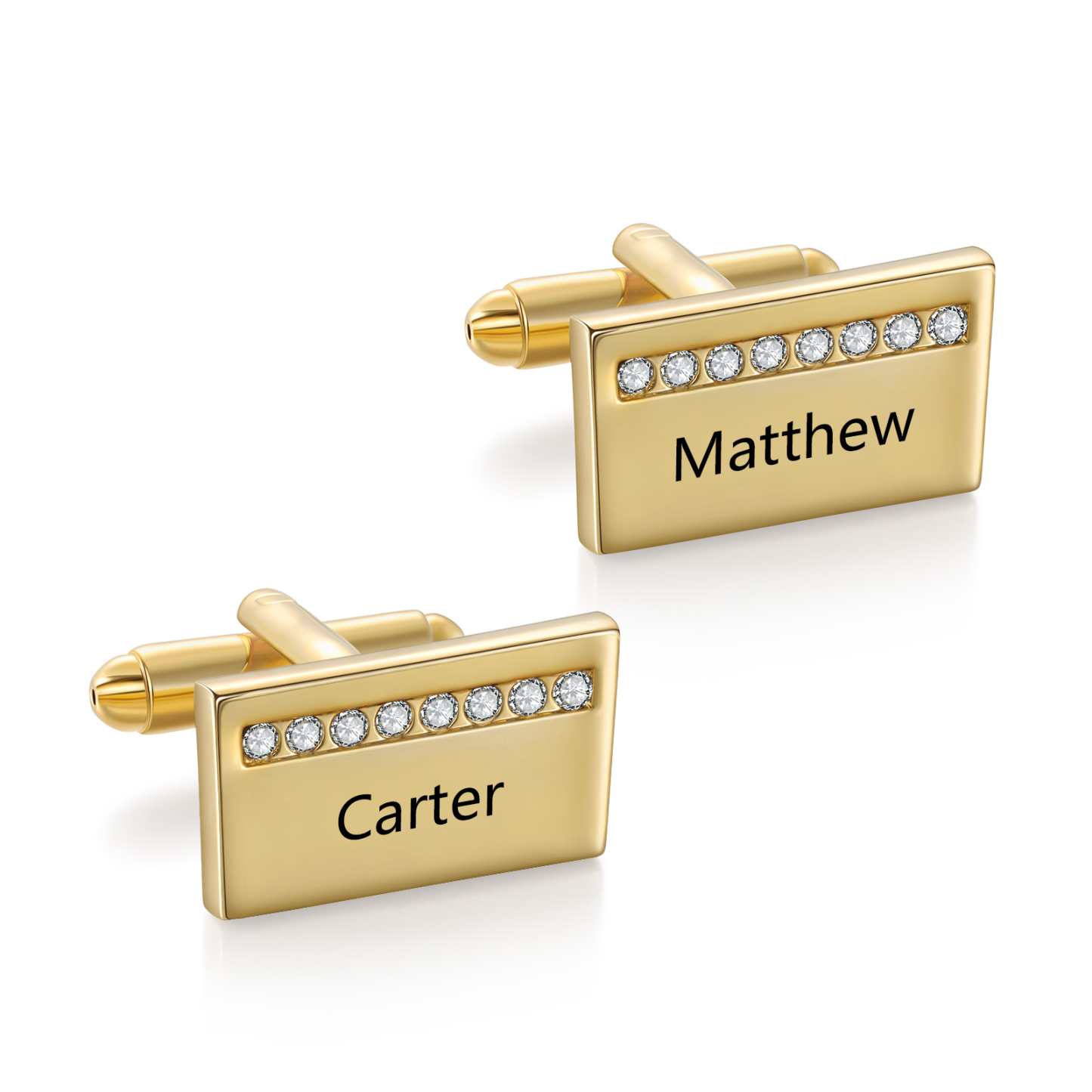 Personalised Men's Cufflinks Custom 2 Names Metal Cufflinks Copper Wedding Gift for Him-Jessemade AU