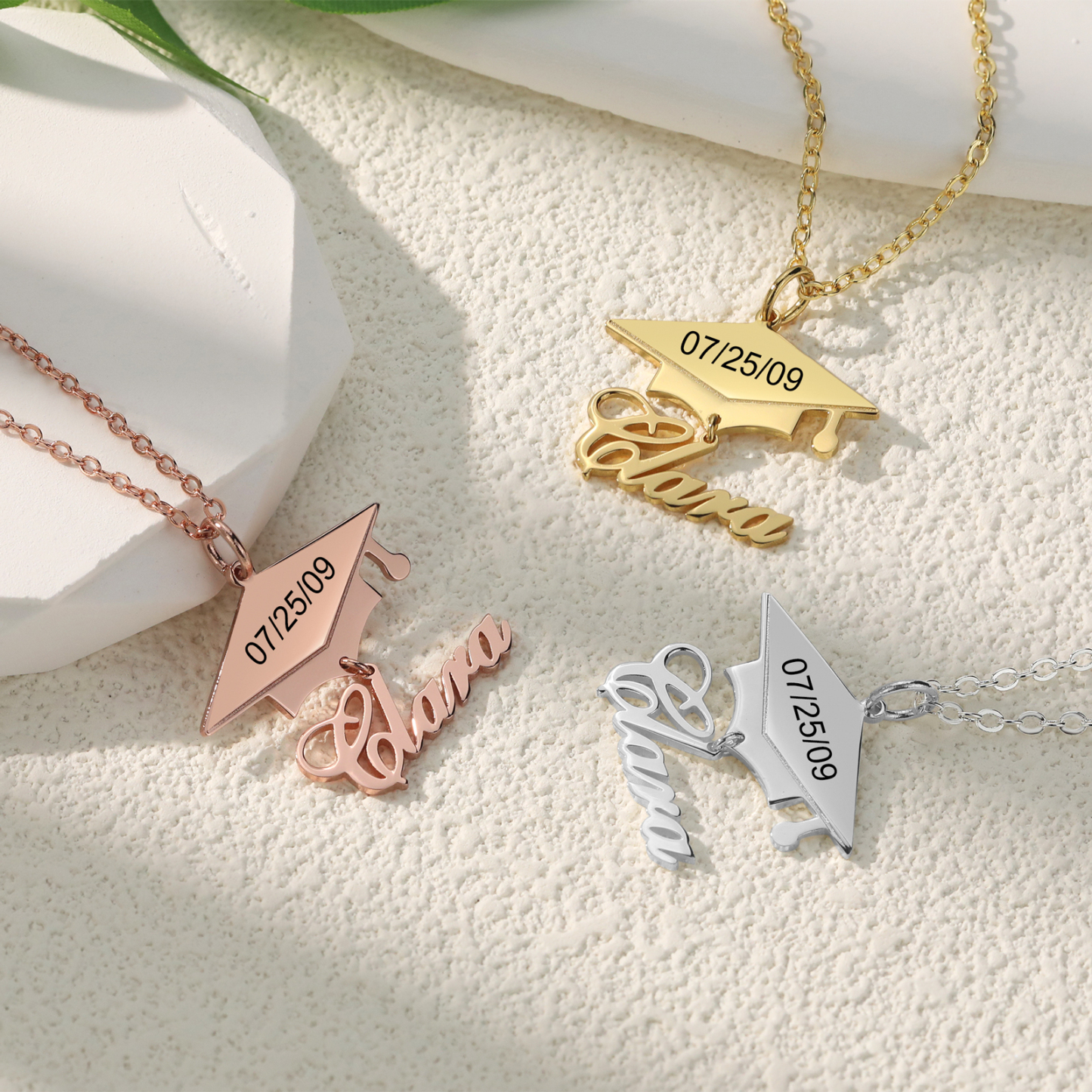 Personalised Graduation Name Necklace Bachelor Cap Necklace-Jessemade AU