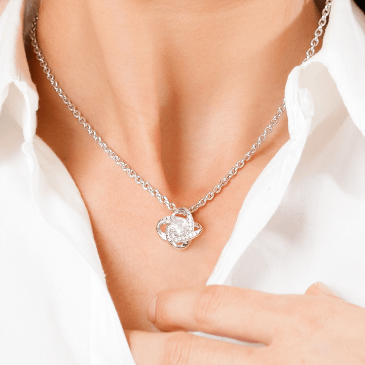 To My Love Necklace Love Knot Necklace Birthday Valentine's Day Gift for Her - I Love You Forever
