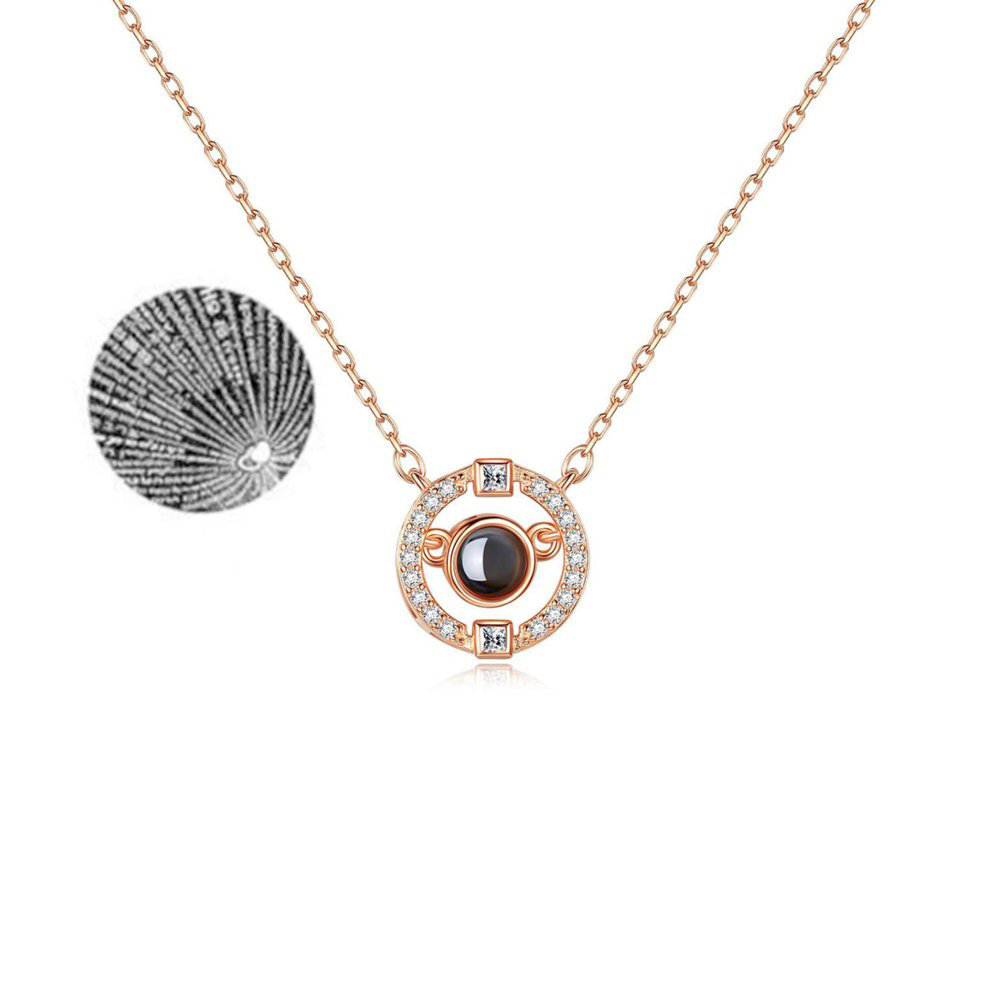 Personalised 100 Languages Projection Necklace Engraved  " I LOVE YOU" Heart Necklace Gifts For Her-Jessemade AU