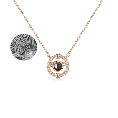 Personalised 100 Languages Projection Necklace Engraved  " I LOVE YOU" Heart Necklace Gifts For Her-Jessemade AU