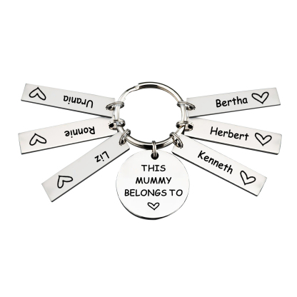 6 Names - Personalised Name Keychain Stainless Steel Keychain Special Gift for Mommy/Mummy-Jessemade AU