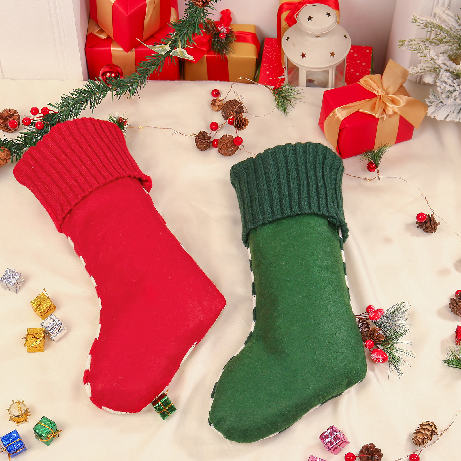 Christmas Stockings Ornaments Customised 1 Name Fireplace Decor Personalised Gifts for Family Friends-Jessemade AU