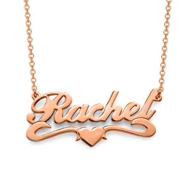 Personalised Heart Necklace Custom 1 Name Necklace Gift For Women-Jessemade AU