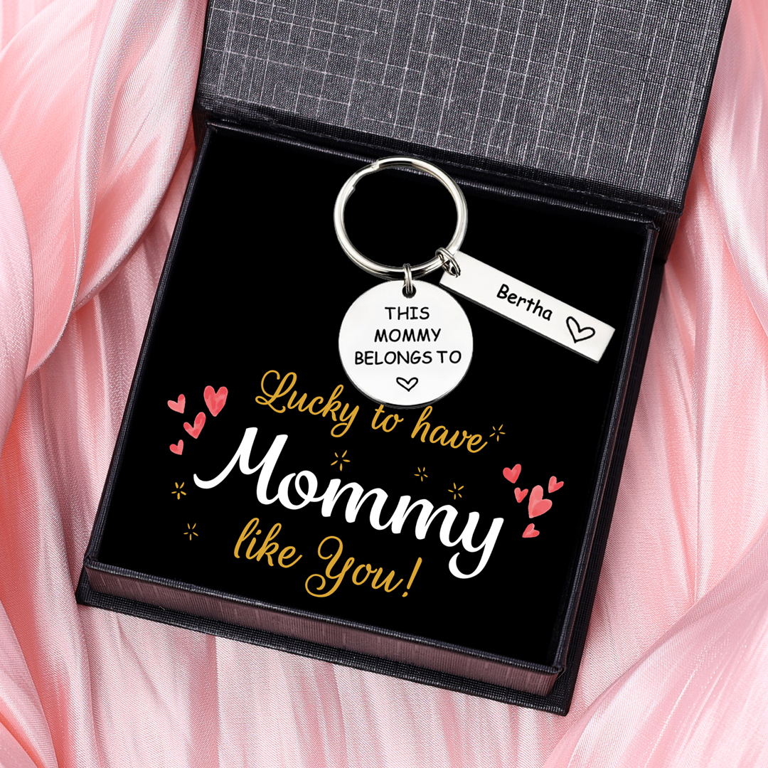 1 Name - Personalised Name Keychain Stainless Steel Keychain Special Gift for Mommy/Mummy-Jessemade AU
